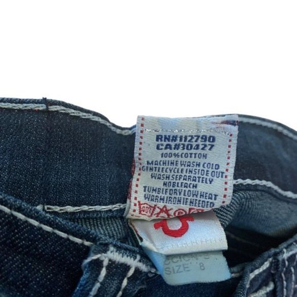 True Religion Blue Jeans Girls Size 8 - Picture 8 of 11
